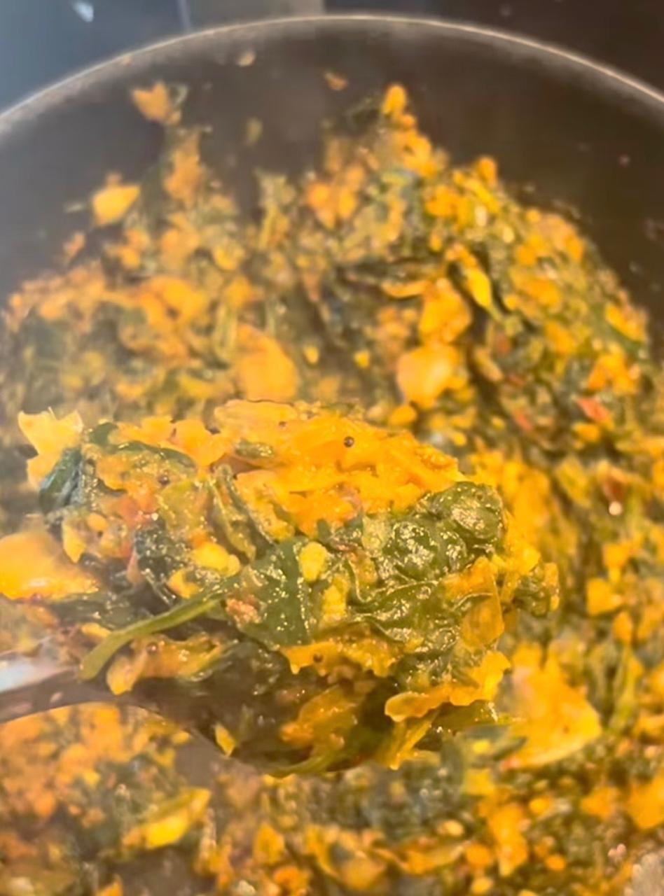 finished spinach chutney